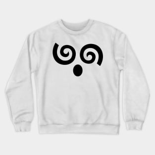 Spiral Dizzy Face - Black Crewneck Sweatshirt